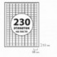 Самоклеящиеся этикетки BRAUBERG, 18х12 мм, 230 этикеток, белая, 70 г/м2, 50 листов