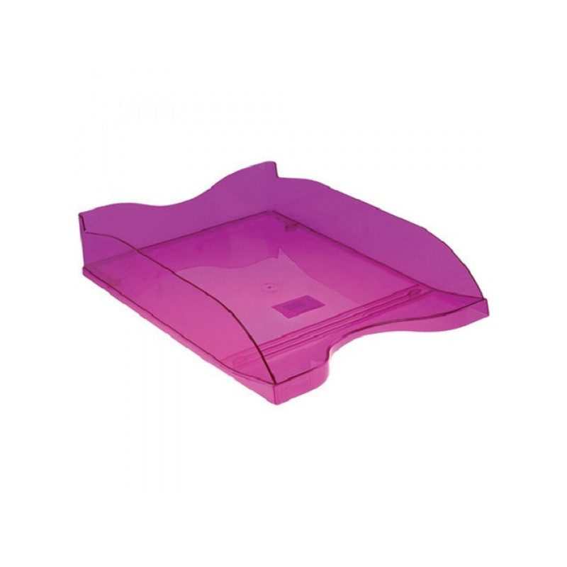 Лоток горизонтальный для бумаг СТАММ "Люкс", тонированный фиолетовый, ЛТ612