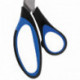 Ножницы BRAUBERG Office-Expert 216 мм ручки прорезиненные синего/черного цвета, лезвия остроконечные, 3-сторонняя заточка