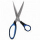 Ножницы BRAUBERG Office-Expert 216 мм ручки прорезиненные синего/черного цвета, лезвия остроконечные, 3-сторонняя заточка