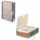 Короб архивный STAFF, 8 см, переплетный картон, корешок - бумвинил, 2 х/б завязки, до 700 л., 126902