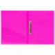 Папка на 2 кольцах c внутренним карманом BRAUBERG "Neon", 25 мм, неоновая, розовая, до 170 листов, 0,7 мм, 227458