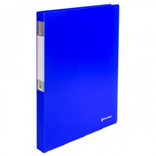 Папка на 2 кольцах c внутренним карманом BRAUBERG "Neon", 25 мм, неоновая, синяя, до 170 листов, 0,7 мм, 227459