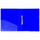 Папка на 2 кольцах c внутренним карманом BRAUBERG "Neon", 25 мм, неоновая, синяя, до 170 листов, 0,7 мм, 227459