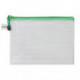 Папка-конверт на молнии BRAUBERG "Segment", А5, 238х180 мм, ПВХ, сетка, 200 мкм, прозрачная, 223887