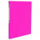 Папка с пружинным скоросшивателем и внутренним карманом BRAUBERG "Neon", 16 мм, розовая, до 100 листов, 0,7 мм, 227466