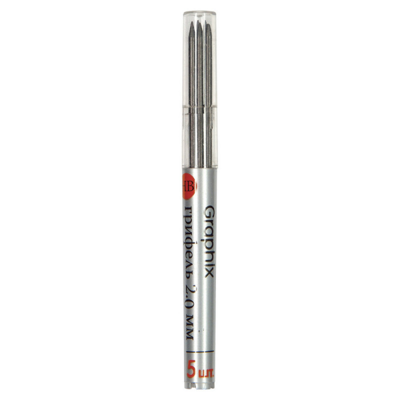 Грифель для цангового карандаша 90 мм, BRUNO VISCONTI Graphix, HB, 2 мм, КОМПЛЕКТ 5 штук