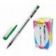 Ручка гелевая зеленая, 0,7 мм, корпус прозрачный, Silwerhof LACONIC (026173-03)