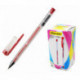 Ручка гелевая красная, 0,7 мм, корпус прозрачный, Silwerhof LACONIC (026173-04)