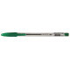Ручка шариковая одноразовая зеленая, 0,5 мм, 0,7 мм, корпус прозрачный, Silwerhof SIMPLEX (016045-03)