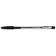Ручка шариковая одноразовая черная, 0,5 мм, 0,7 мм, корпус прозрачный, Silwerhof SIMPLEX (016045-02)