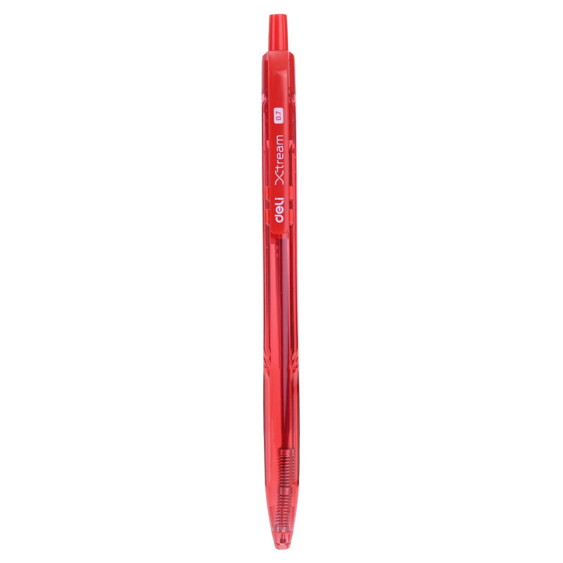 Ручка шариковая Deli EQ02140 X-tream авт. 0.7мм красный красные чернила