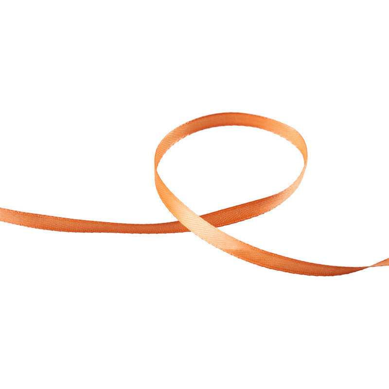 Лента обвязочная атласная для прошивки документов, ширина 6мм, 3х33 м (100 м), +/- 5м, оранжевая