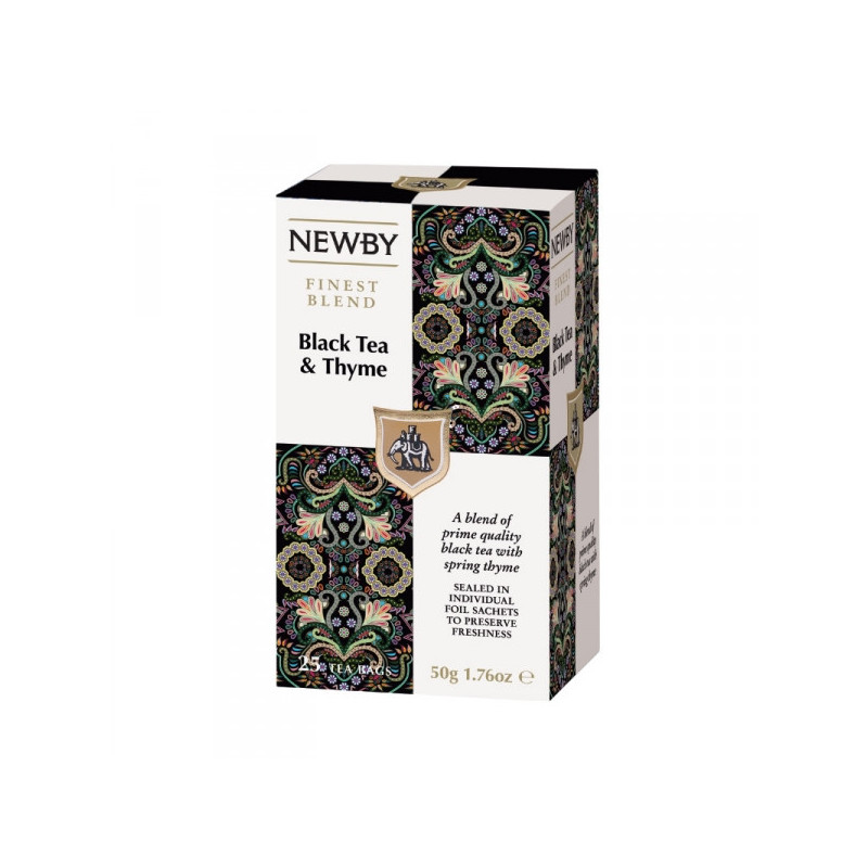 Чай Newby Black Tea & Thyme черный с чабрецом 25 пакетиков