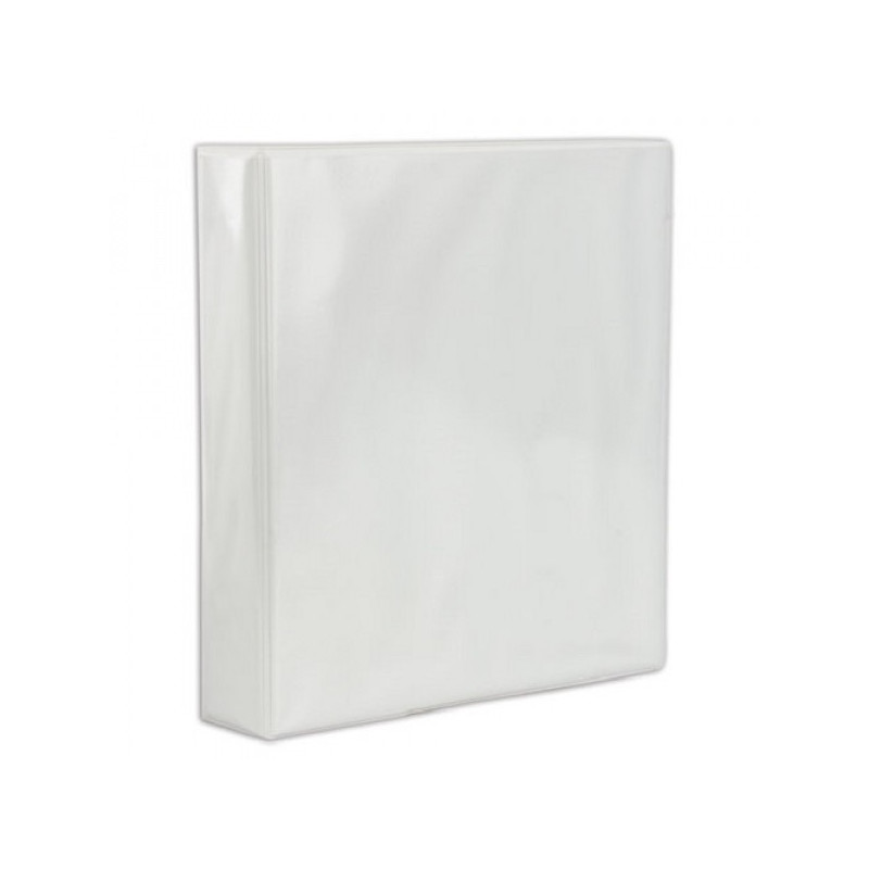 Папка на 4 кольцах с передним прозрачным карманом BRAUBERG, 65 мм, картон/ПВХ, белая, до 400 листов, 221487