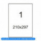 Самоклеящиеся этикетки Office Label 210х297мм  белые (100л/уп.)