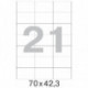 Самоклеящиеся этикетки Office Label 70х42.3 мм./21 шт. на листе А4 (100 л.)
