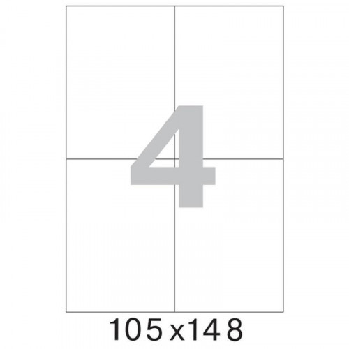 Самоклеящиеся этикетки Office Label, 105х148 мм, 4 этикетки, белые, 70 г/м2, 50 листов