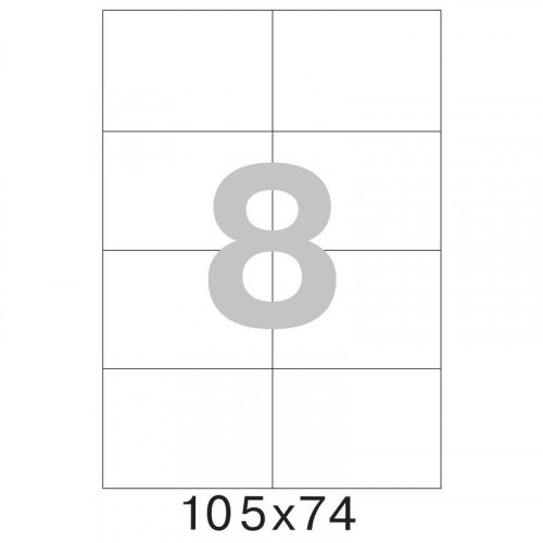 Самоклеящиеся этикетки Office Label, 105х74 мм, 8 этикеток, белые, 70 г/м2, 50 листов