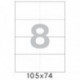 Самоклеящиеся этикетки Office Label, 105х74 мм, 8 этикеток, белые, 70 г/м2, 50 листов