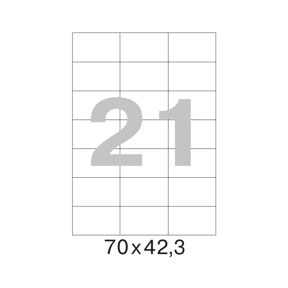 Самоклеящиеся этикетки Office Label, 70х42,3 мм, 21 этикетка, белые, 70  г/м2, 50 л.