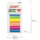 Закладки клейкие STAFF, 45х8 мм, 8 цветов х 20 листов, в пластиковой книжке, 129354