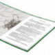 Папка с арочным механизмом 50 мм, пвх/бумага, зеленая, карман на корешке ОФИСМАГ