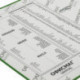 Папка с арочным механизмом 50 мм, пвх/бумага, зеленая, карман на корешке ОФИСМАГ