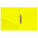 Папка на 2 кольцах c внутренним карманом BRAUBERG "Neon", 25 мм, неоновая, желтая, до 170 листов, 0,7 мм, 227457