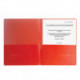Папка-уголок с 2 карманами BRAUBERG, красная, 0,18 мм, 224882