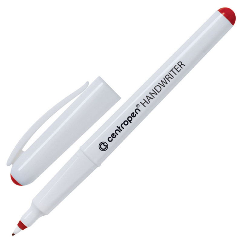 Ручка капиллярная (линер) КРАСНАЯ CENTROPEN "Handwriter", трехгранная, линия письма 0,5 мм, 4651, 2 4651 0104