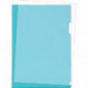 Папка-уголок пластик A4, 180 мкм, 1 отделение, гладкая фактура, прозрачная синяя, Attomex