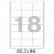 Самоклеящиеся этикетки Office Label 66,7х46 мм/18 шт. на листе А4 (100 лист)
