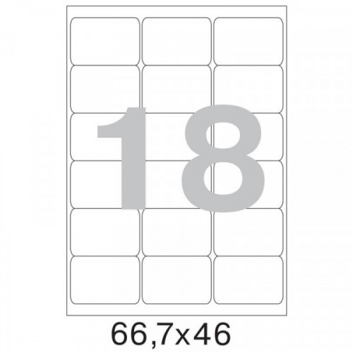 Самоклеящиеся этикетки Office Label 66,7х46 мм/18 шт. на листе А4 (100 лист)