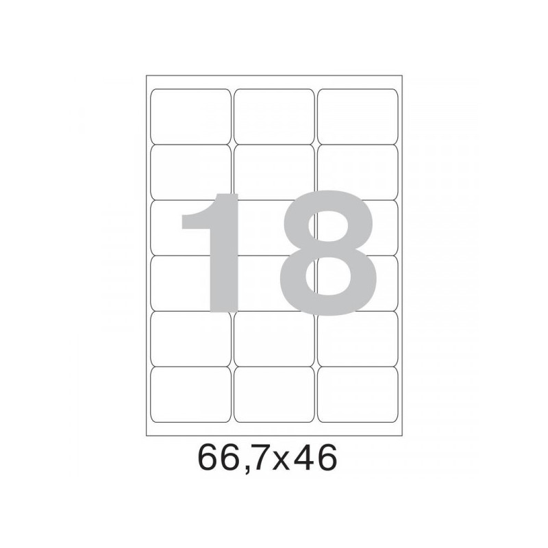 Самоклеящиеся этикетки Office Label 66,7х46 мм/18 шт. на листе А4 (100 лист)