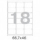 Самоклеящиеся этикетки Office Label 66,7х46 мм/18 шт. на листе А4 (100 лист)