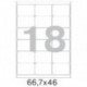 Самоклеящиеся этикетки Office Label 66,7х46 мм/18 шт. на листе А4 (100 лист)