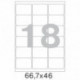 Самоклеящиеся этикетки Office Label 66,7х46 мм/18 шт. на листе А4 (100 лист)