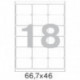 Самоклеящиеся этикетки Office Label 66,7х46 мм/18 шт. на листе А4 (100 лист)