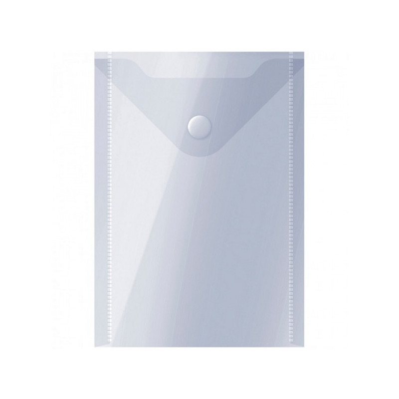 Папка-конверт на кнопке OfficeSpace, А6 (105*148мм), 150мкм, прозрачная