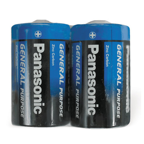 Батарейки PANASONIC D R20 (373), комплект 2 шт., 1.5 В