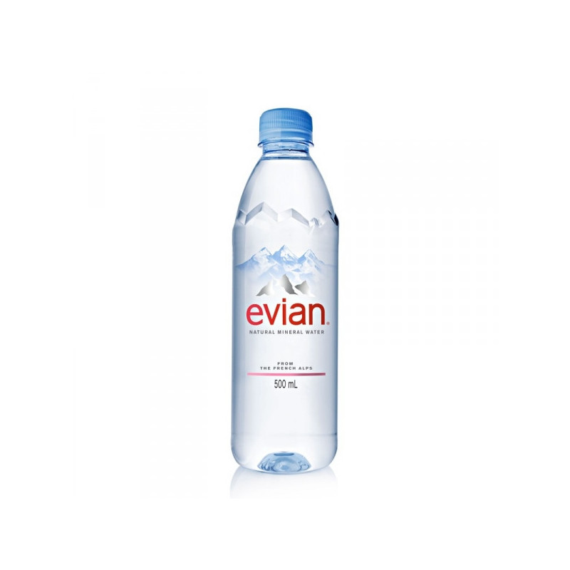 Вода минеральная Evian негазированная 0.5 литра 24 штуки в упаковке