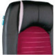 Кресло руководителя Helmi HL-E93 "Fitness", экокожа черная/ткань S бордо, хром, мех. качания "Люкс"