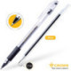 Ручка гелевая Crown Hi-Jell Grip  черная, 0,5мм, грип