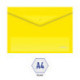 Папка-конверт с кнопкой Berlingo, А4, 180мкм, желтая