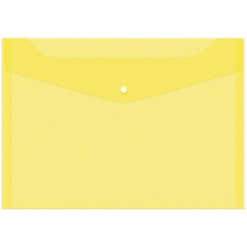 Папка-конверт на кнопке OfficeSpace  А4, 150мкм, желтая