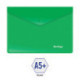 Папка-конверт на кнопке Berlingo, A5+, 180мкм, зеленая