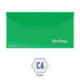 Папка-конверт на кнопке Berlingo, C6, 180мкм, зеленая