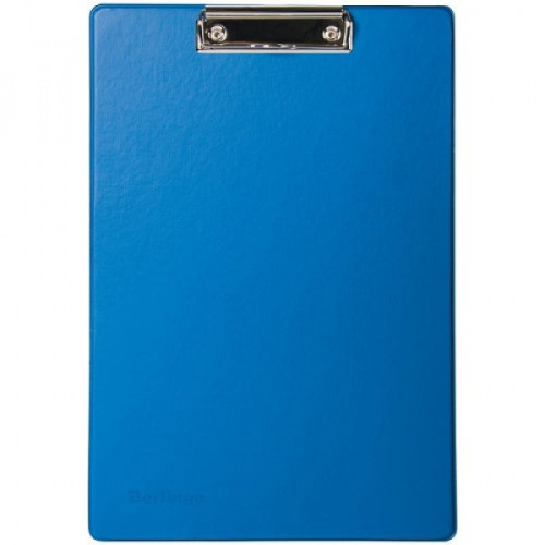 Папка-планшет с крышкой с зажимом OfficeSpace А4, пластик, синий