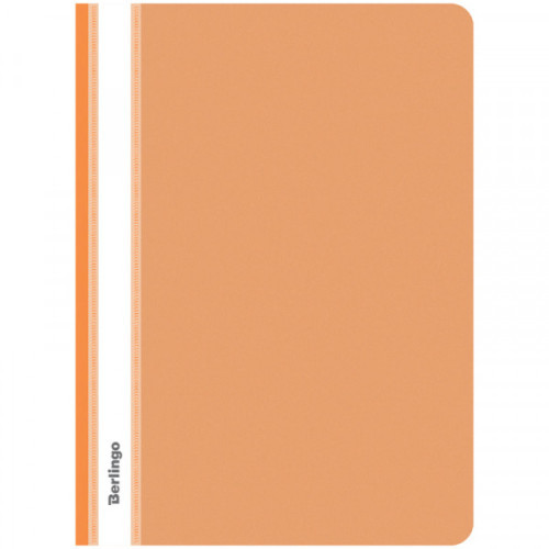 Папка-скоросшиватель, пластик, 180мкм, оранжевая с прозрачным верхом, А4, Berlingo
